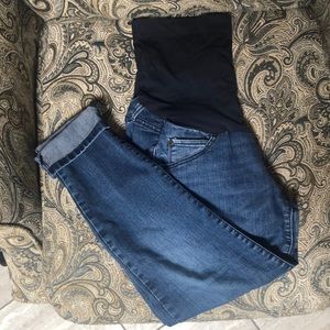 Maternity Cropped Blue Jeans Sz S